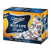 Miller High Life Light Beer 12 Oz Right Picture